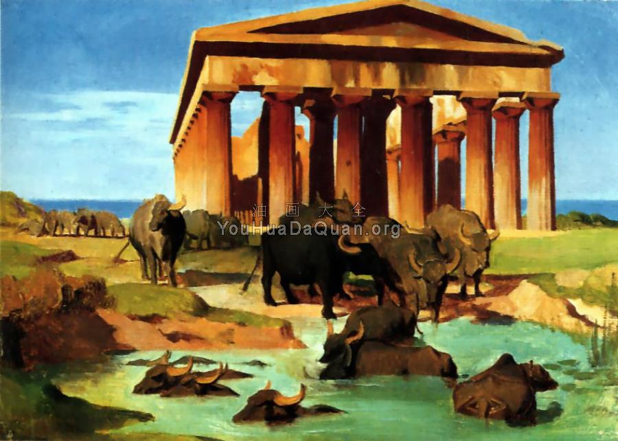 View of Paestum - 让·莱昂·杰罗姆